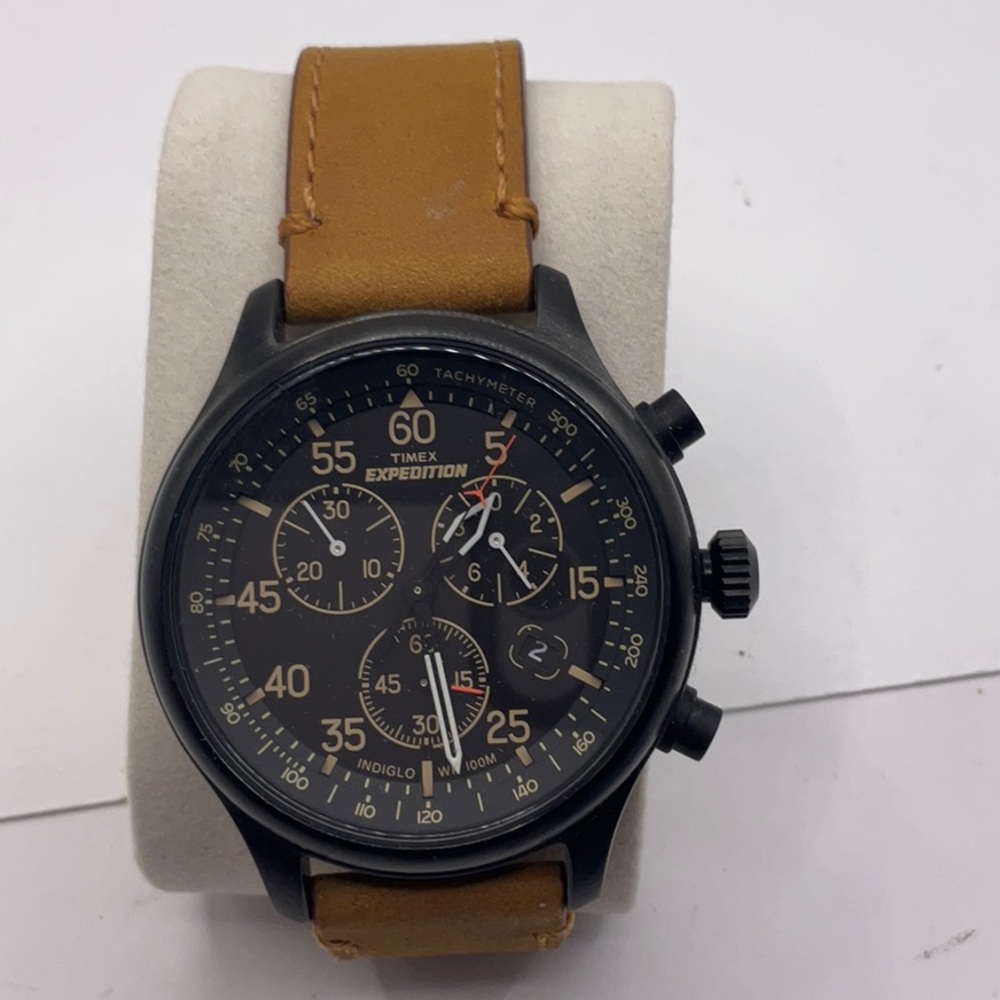 TIMEX EXPEDITION FIELD CHRONOGRAPH TW4B12300 TAN LEATHER STRAP